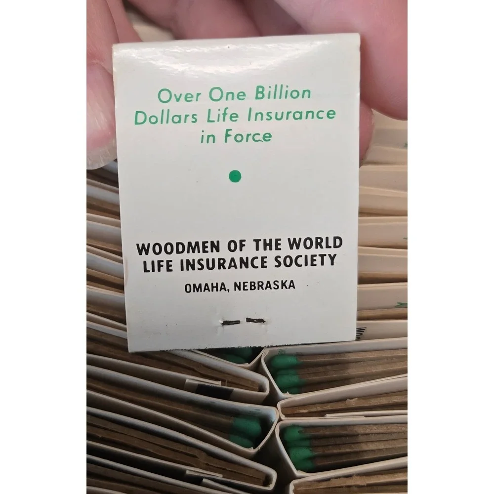 Vintage Woodmen of the World MatMatchbooks lot‎ of 48 Unused WOW Fraternal Order